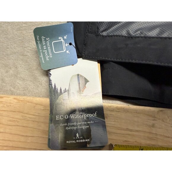 Royal Robbins Mens XL Full Zip Hooded Rain Jacket Windbreaker Navy $159 NWT READ - Picture 11 of 16